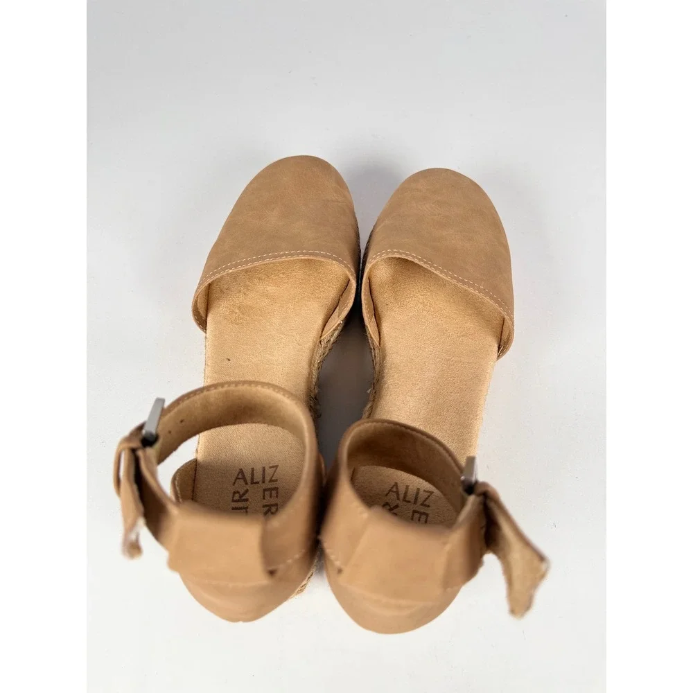 Naturalizer‎ Waverly Tan Brown Espadrille Ankle Strap Platform Sandals 7.5M